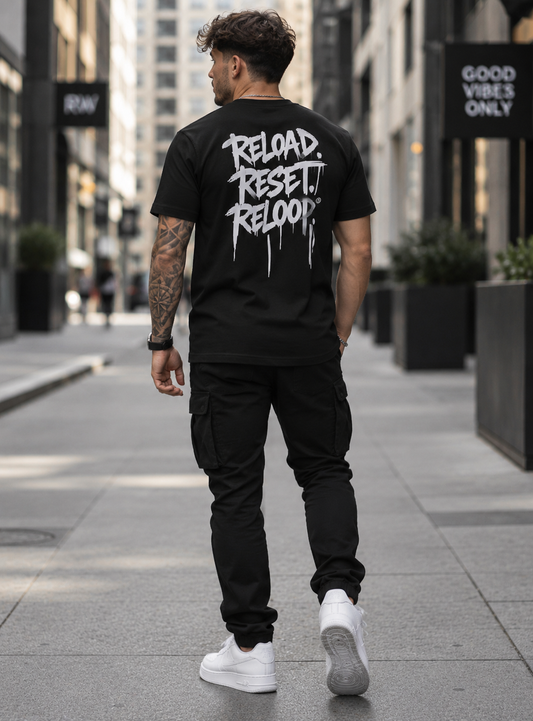 T-shirt Streetwear RW Couleur Noir - Reload Reset Reloop.