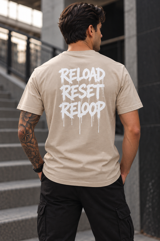 T-shirt Streetwear RW Couleur Beige - Reload Reset Reloop.