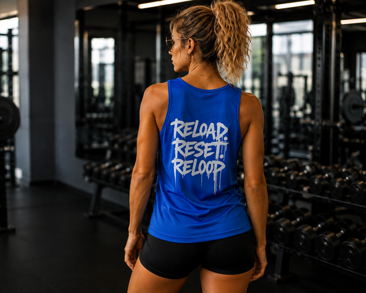 Débardeur Reload. Reset. Reloop. Sport ou look streetwear.