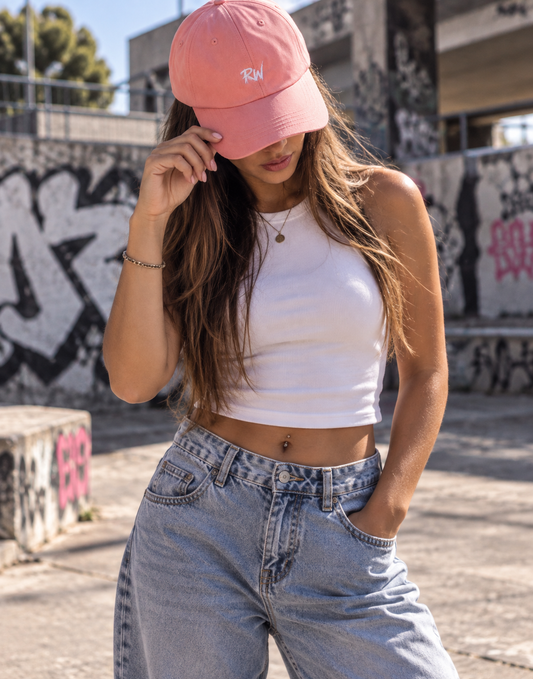 Casquette RW Rose - Logo Brodé Premium ReloopWear.